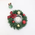 thumbnail image 5 of 2pcs With Christmas Ball Christmas Wreath Pendant Exquisite Creative Hanging Ornament Fake Reusable Grid Bow Wreath Festive, 5 of 5