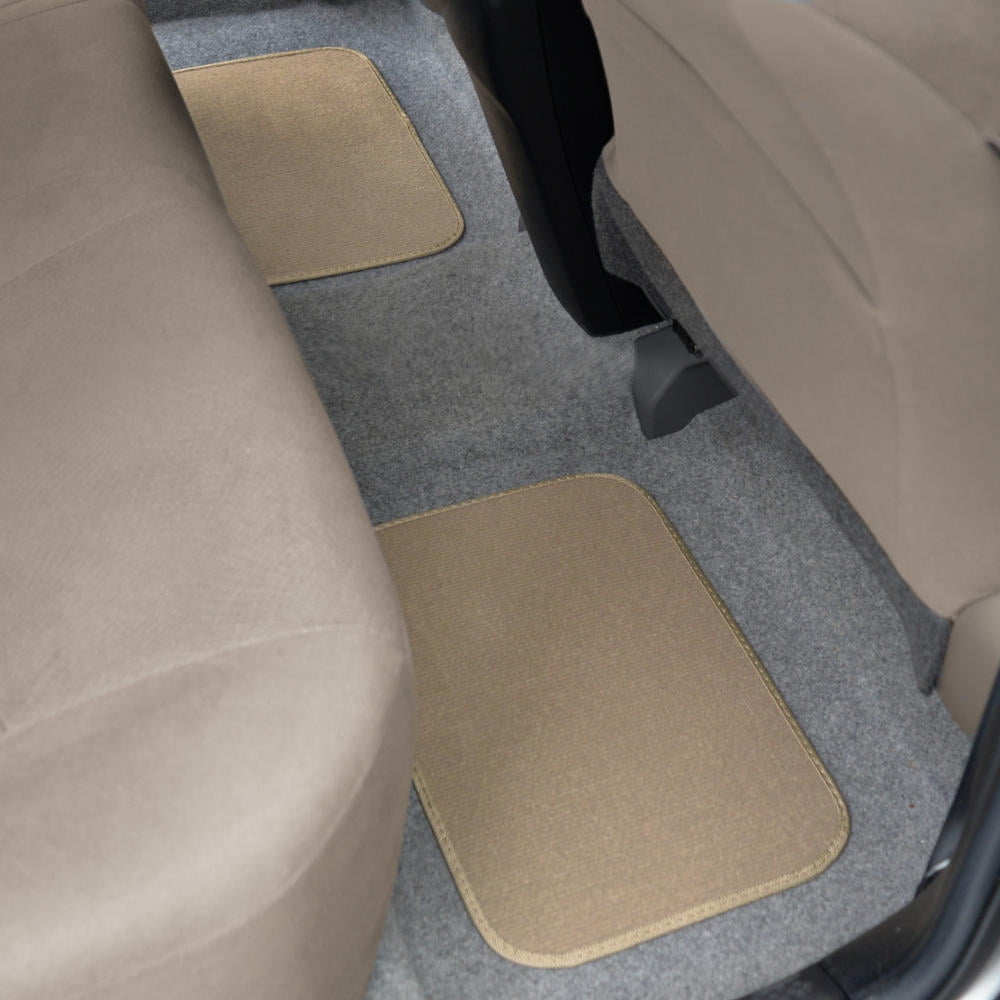 BDK Classic Carpet Floor Mats for Car & Auto - Universal Fit -Front & Rear with Heelpad (Medium Beige) (MT-100-CPTSERIES)