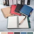 thumbnail image 5 of 3 Packs Carnet Spiralé Blocs-Notes Steno avec Porte-Stylo, Notes Collantes, Étiquettes Colorées, 5 of 5