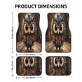 thumbnail image 2 of Wukai Quirky Owl With Glasses Print Car Foot Mat Set of 4 Pieces, Anti-Slip Neoprene Auto Floor Mats Carpet, Universal Fit Automotive Floor Foot Mats Set for SUV, Van, Trucks, 2 of 6