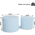 thumbnail image 2 of Williamspace Round Coffee Table Set of 2, Nesting Table Set Side End Table for Living Room,Blue, 2 of 5