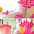 thumbnail image 1 of Molde de Cocina Moldes de paletas de bricolaje de 6 celdas para hacer helados Moldes de helados congelados (rosa) JShteea Libre de BPA, 1 of 8