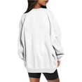 thumbnail image 3 of ORUYROP Chandails en Molleton Surdimensionnés pour Femmes Manches Longues Col Rond Chandail Décontracté Ample Couleur Unie Polaire Tops Pulls, 3 of 7
