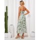 thumbnail image 3 of Vestido largo GRACE KARIN elegante con estampado floral escalonado en gasa verde, 3 of 6