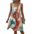 thumbnail image 3 of BRGZLK Womens Casual Dress For Summer Sleeveless Square Collar Tank Dress Loose Flowy Beach Dress with Pockets Hankerchief Flare Midi Sundress 2026 Knee Length Dress, 3 of 7