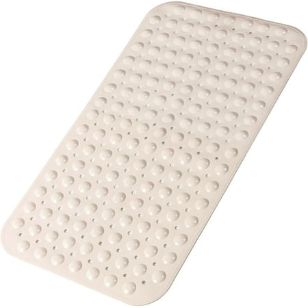 Bathtub and Shower Mats 28 x 15 Inch Non-Slip Bath Mat Machine Washable Bath Tub Mat with Suction Cups & Drain Holes for Bathroom Beige Bathtub and Shower Mats 28 x 15 Inch Non-Slip Bath Mat Machine Washable Bath Tub Mat with Suction Cups & Drain Holes for Bathroom Beige