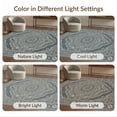 thumbnail image 7 of ODIKA 5'x7' Washable Area Rug Grey Neutral Crisp Vintage Ornamental Ivory Tan Boho Ash for Dining Room, Under Table, Home Office, Non-Slip Chair-Friendly, 7 of 7