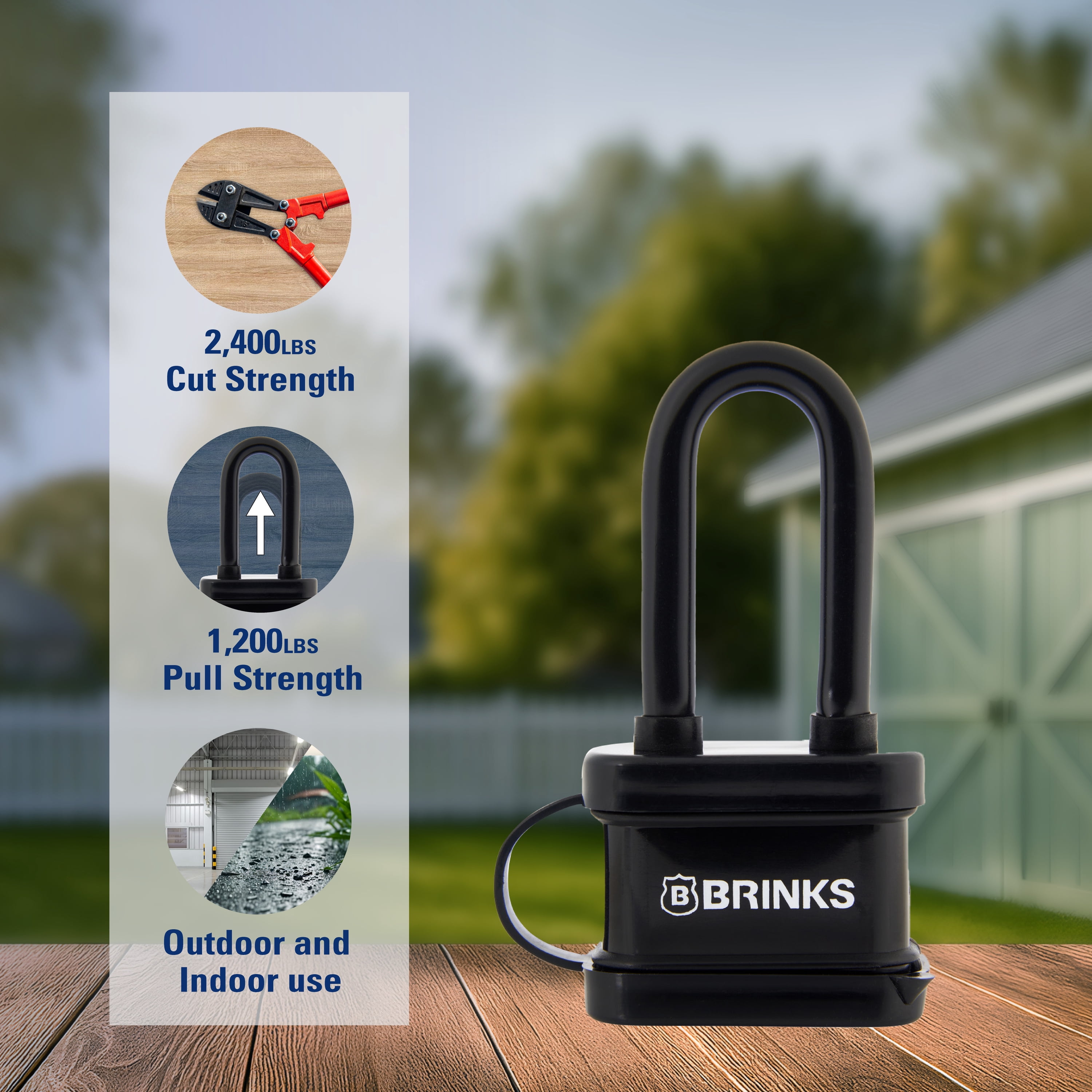 (6 pack) Brink's Weather Resistant 40mm Laminated Steel Padlock