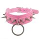 thumbnail image 1 of Gargantilla gótica punk rock de gran tamaño con forma de O, collares para mujer y hombre, de cuero con remaches de púas, collar tipo gargantilla, joyería llamativa, rosa 6, 1 of 5