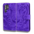 thumbnail image 6 of Samsung Galaxy S22 Ultra Wallet Case, Dteck Embossed Tiger Pattern PU Leather Folio Flip Shockproof Protective Cover for Samsung Galaxy S22 Ultra, Purple, 6 of 6