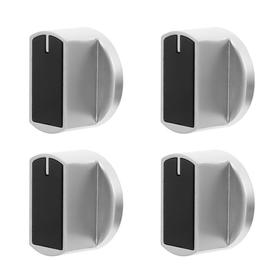 IFANLANDOR Universal Range Knobs Black 4Pcs 1.6x1.6in For Replacement Parts Kitchen Use
