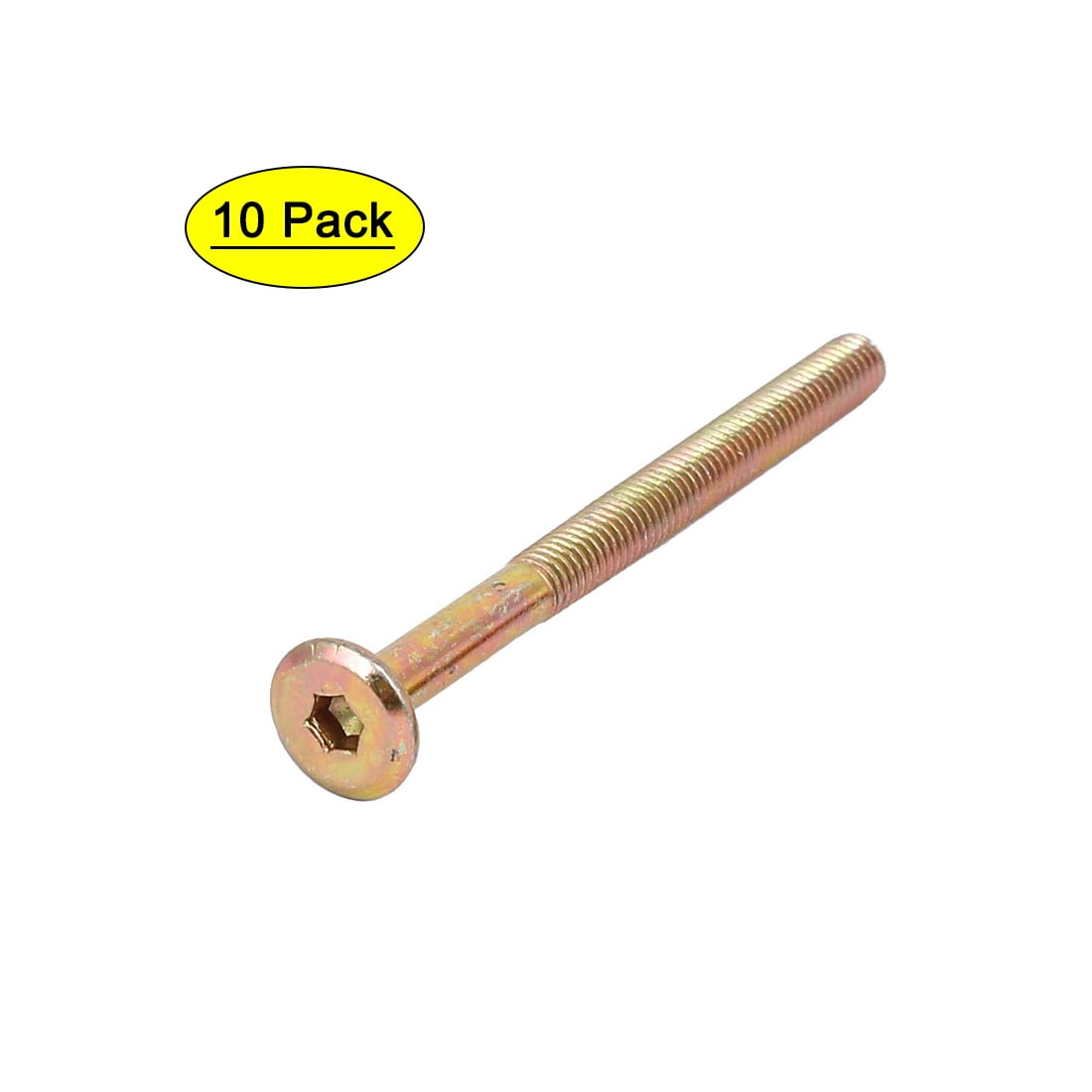 10X M6 Furniture Joint Connector Bolt & Cap Nut Hex Head Cot Bed Bolts 10X M6 Furniture Joint Connector Bolt & Cap Nut Hex Head Cot Bed Bolts