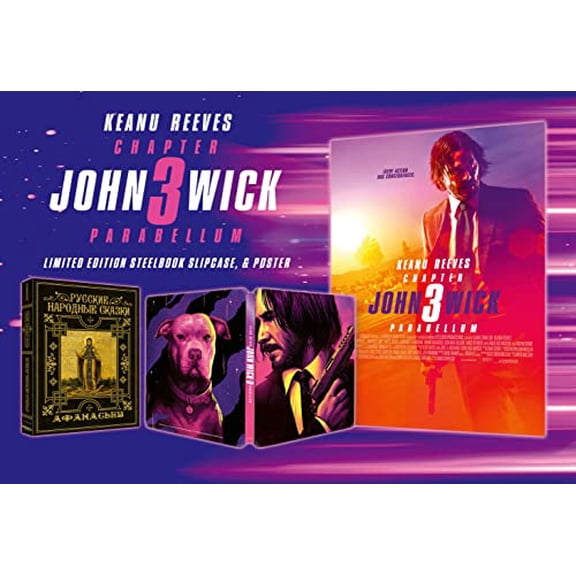 John Wick: Chapter 3 - Parabellum Steelbook (4K Ultra HD) Jason Mantzoukas Anjelica Huston