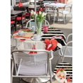 thumbnail image 4 of Outdoor Tablecloth with Umbrella Hole and Zipper, Red Striped Christmas Round Table Cloth 54 Inch Waterproof Tablecloth, Santa Xmas Snowflake Farmhouse Picnic Table Cover for Patio Camping, 4 of 7