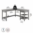 thumbnail image 2 of Bush Furniture Broadview 60W L Shaped Computer Desk with Storage in Modern Gray, 2 of 5