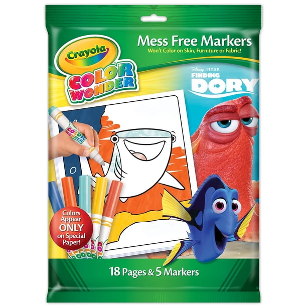Kit para colorear Crayola Finding Dory Color Wonder con 18 páginas