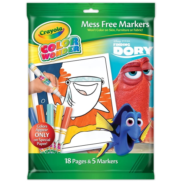 Kit para colorear Crayola Finding Dory Color Wonder con 18 páginas