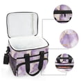 thumbnail image 6 of FORMRS Insulated Cooler Bag 24 Cans Capacity Soft Leakproof Lunch Box with Side Pockets, Pastel Purple Marble Pattern, 6 of 7