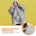 thumbnail image 6 of Joyfy Kids Wearable Blanket Hoodie, Warm and Cozy Flannel Sweatshirt for Gilrs and Boys Christmas Birthday Gifts, 6 of 8