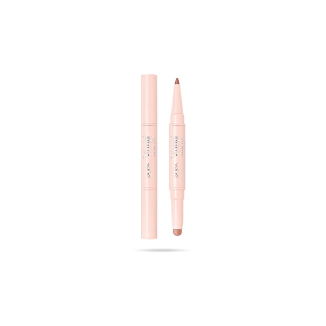 ¡Vamp! Lápiz labial contorneador Creamy Duo y lápiz labial brillante - 003 Warm Nude de Pupa Milano para mujeres - Maquillaje de 0,035 oz