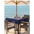 thumbnail image 4 of Square Outdoor Tablecloth with Umbrella Hole Navy Blue Hockey American Flag Outside Table Cloth Waterproof Patio Table Cover Vintage Abstract US Flag Zipper Tablecloths for Picnic Camping 60x60 Inch, 4 of 8