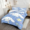 thumbnail image 5 of Twin Comforter Set - Blue Soft Bedding for All Season, 3-Piece Cinnamoroll Cartoon Print Duvet with Pillowcases, Microfiber, 5 of 8