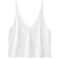 thumbnail image 5 of Fewfanhot Women's Cotton Camisole Tank Top with Built-in Bra, V-Neck Spaghetti Strap Basic Cami, Casual Layering Sleeveless Vest, S-3XL, 5 of 5