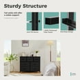 thumbnail image 4 of CONCETTA 7-Drawer Fabric Storage Cabinet for Adults, TV Cabinet Sideboard, Organizer Furniture for Living Room, Office, Kitchen, Hallway, Black, 4 of 7