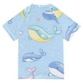 thumbnail image 6 of FORMRS Boys Rash Guard with Short Sleeves UPF 50+ Swim Shirts Sizes 3-12T, Blue Dolphin, 6 of 6