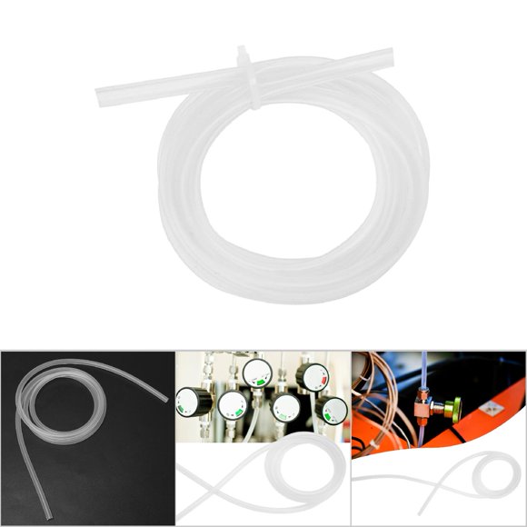 POCREATION 4-8Bar Silicone Tube, Peristaltic Pump Silicone Pipe, For Food Processing Bioengineering 1 Meters High Transparency