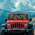 thumbnail image 3 of Uorisanigo Hunting Forest Windshield Sun Shade for 2007-2018 Jeep Wrangler JK JKU & 1997-2006 Jeep Wrangler TJ LJ, Front Window Sun Visor Blocks UV Rays Foldable Sunshade Easy to Install, 3 of 7