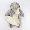 thumbnail image 4 of MEZZALL Baby Snowsuit Winter Clothes Coat Jumpsuit Boys Girls Hooded Jacket Breathable Dailywear, Dark Gray, 3-6 Months, 4 of 7
