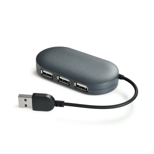 onn. Portable 4-Port USB Hub 2.0 Ports - Walmart.com