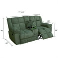 thumbnail image 4 of Aukfa 3-Piece Recliner Sofa Set - 78" Loveseat Recliner with w/ Cupholder&Console for Living Room, Green, 4 of 10