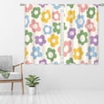 thumbnail image 6 of 70s Cute Flower Small Kitchen Curtains Retro Floral Window Treatment Abstract Groovy Vintage Cafe Short Window Curtains for Bathroom Dining Laundry Modern Tier Treatment Drapes 27.5x39 inch, 6 of 6