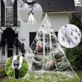 thumbnail image 4 of Decoraciones de Halloween con tela de araña, luces para exteriores, telaraña gigante de 16,4 pies y decoración iluminada de 8 modos para patio exterior, 4 of 5