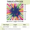 thumbnail image 2 of Colorful Paint Burst Pattern Square Fitted Tablecloth with Elastic Edge,Square Table Cover,Washable Elastic Table Cover for Home Kitchen Party Decor 34"x34", 2 of 6