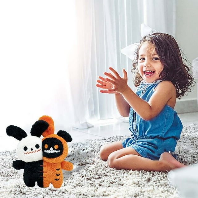 Double Headed Animal Halloween Stuffed Doll Soft Cuddly Creature Adorable For Kids