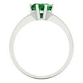 thumbnail image 4 of 1 ctw Solitaire Anniversary Ring for Women | Heart Cut Simulated Emerald | Hyperallergenic Solid 14K White Gold, 4 of 5