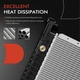thumbnail image 5 of A-Premium Engine Coolant Radiator Assembly with Transmission Oil Cooler Compatible with Nissan Quest & Mercury Villager, 1996 1997 1998, 3.0L, Automatic Transmission, Replace# 2F6XY8005A, F8XH8005AA, 5 of 8