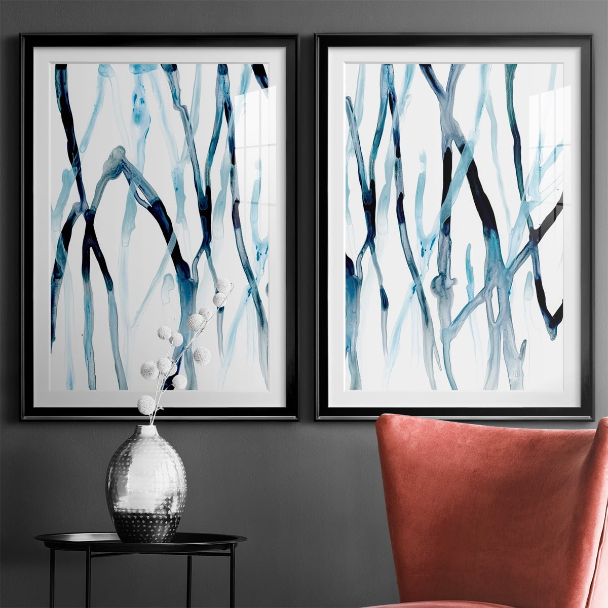 Wexford Home Runnel I Premium Framed Print, 30.5" x 42.5" - Ready to Hang, Black (Set of 2)