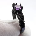 thumbnail image 5 of Xinyolin Punk Smooth Surface Skull Ring - Copper Purple Cubic Zirconia Accessory, 5 of 7