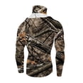 thumbnail image 4 of Men's Breathable UPF 50 Sun Protection Outdoor Hoodie with Convertible Facemask & Thumbholes 2XL Black, 4 of 4