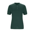 thumbnail image 5 of Homenesgenics Polo Shirts for Men Men's Shirt Summer Men Casual Fashion Solid Button T Shirt Stand Collar Short Sleeve Top Green S, 5 of 7