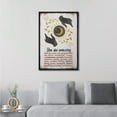 thumbnail image 2 of IDEA4WALL Framed Canvas Print Golden Sun and Moon with Hands Inspirational Illustrations Wall Art Abstract Artwork Contemporary Relax/Calm for Living Room, Bedroom, Office - 24"x36" BLACK, 2 of 5