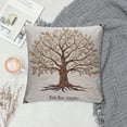 thumbnail image 2 of HENGT  Tree of Life Decorative Throw Pillow Covers Quilted Pillowcases Pure Square Cushion Case for Bed Sofa, 2 of 5