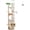 Wooden Beige, variant on Mushroom  Tree Floor to Ceiling  Tower Adjustable Height (90.5''-100.4'' = 230cm-252cm) with  Condo, Cozy Hammock and  , Tall Activity Tree for Indoor Cats, Brown