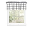 thumbnail image 6 of PowerSellerUSA Semi-Sheer Two-Tone Modern Kitchen Curtain with Classic Plaid Gingham Pattern with Solid Rod Pocket Top, 24" Tier Valance Set, 6 of 6