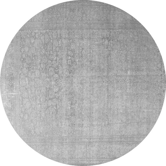 Ahgly Company Indoor Round Persian Gray Traditional Area Rugs, 3' Round