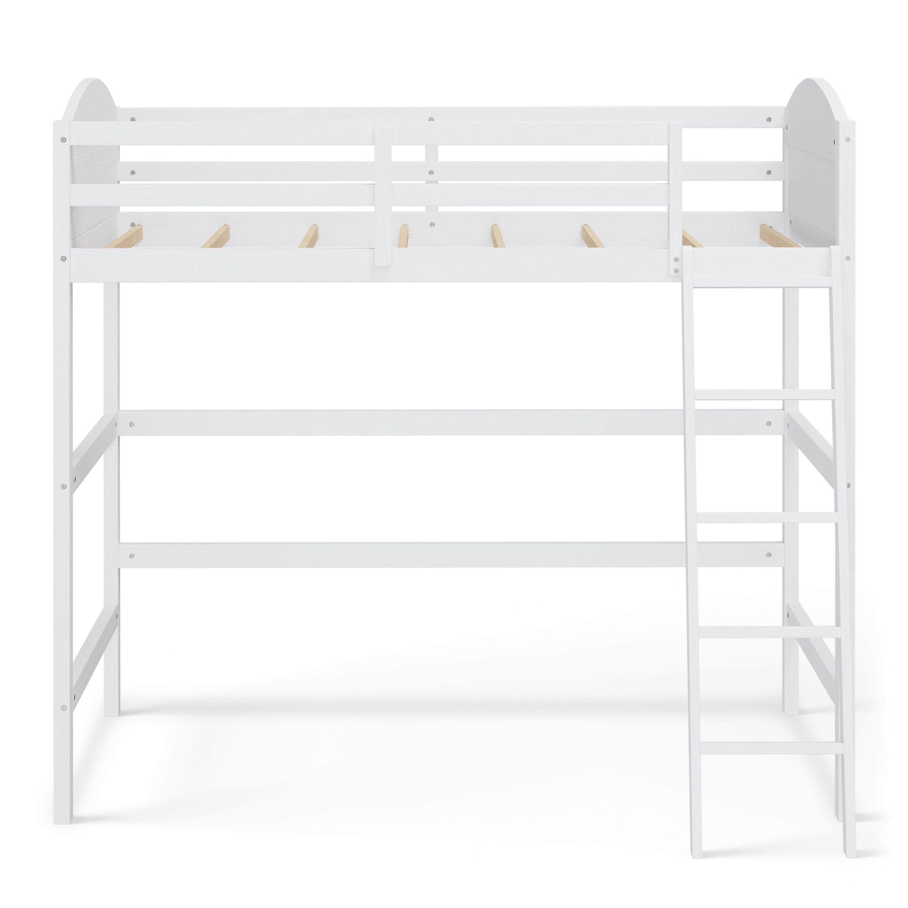 Mainstays Kids Twin Wood Loft Bed, White